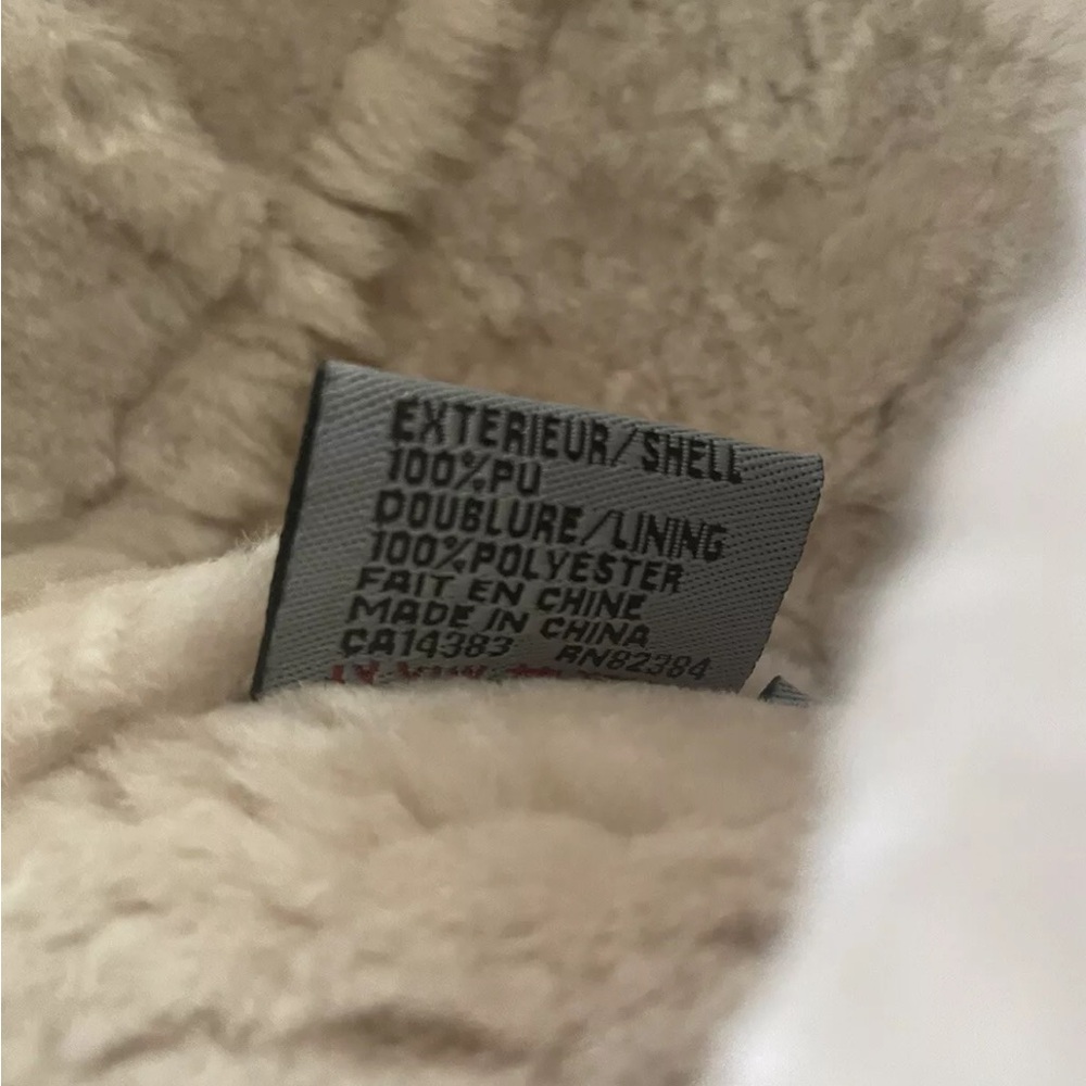 Aldo Beige Faux Leather Earflap Trapper Hat With A Super Soft Lining Size Small - Picture 6 of 7